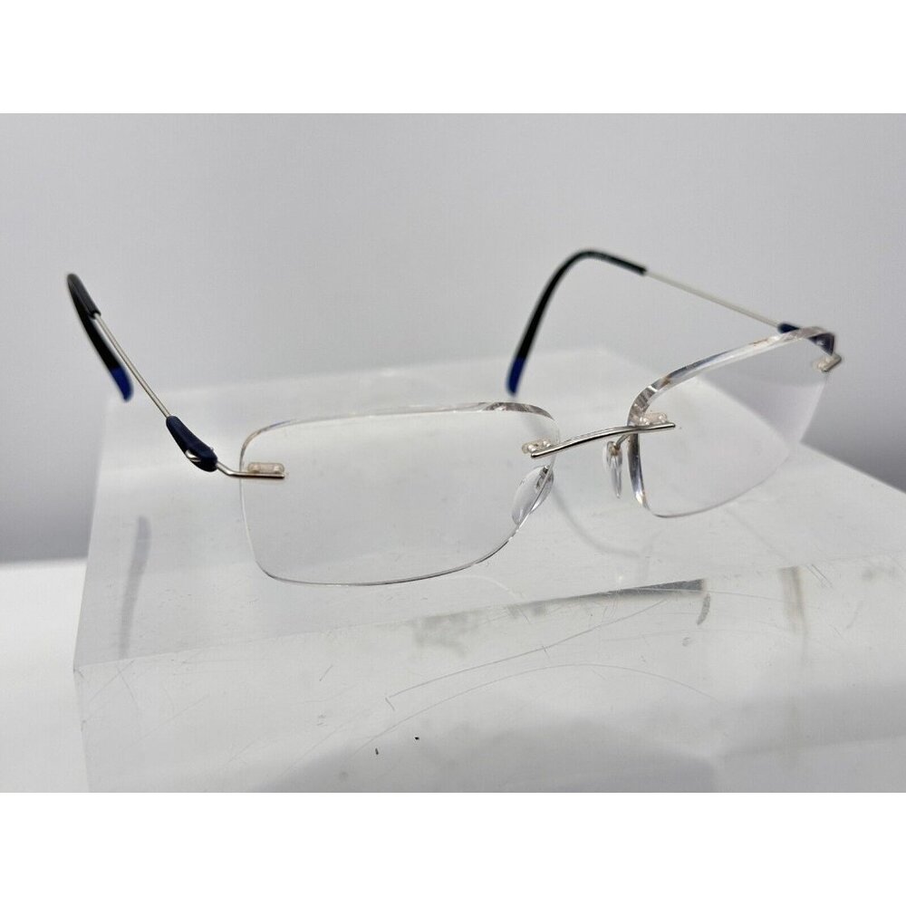 Silhouette Eyeglasses 5500 70 7000 blue black Silver Rimless 52[]17 135 (LE-1) - Picture 10 of 10